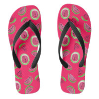 Summer Melody: Watermelon Watercolor Flip Flops