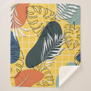 Summer memphis seamless pattern,abstract shapes an sherpa blanket