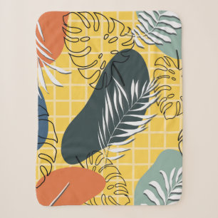 Summer memphis seamless pattern,abstract shapes an sherpa blanket