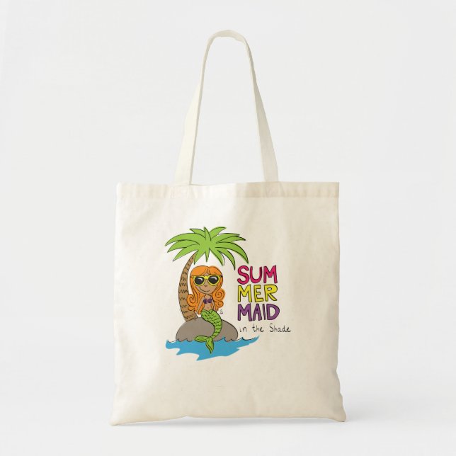 Summer Mermaid Cute Tote Bag (Front)