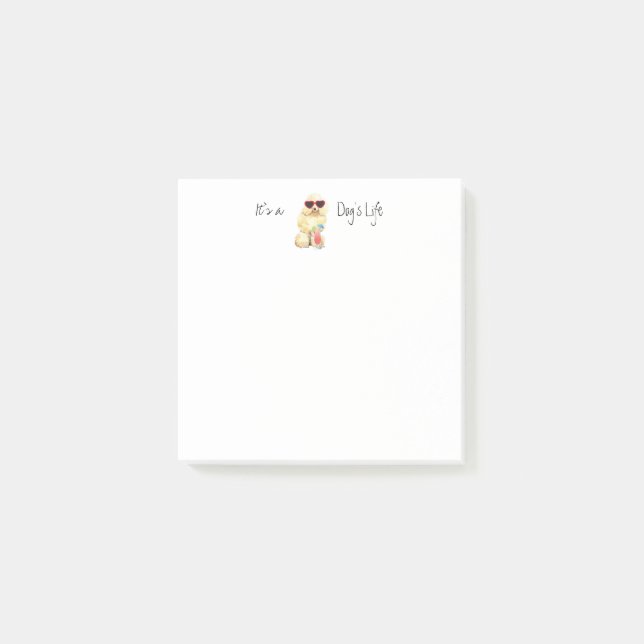 Summer Miniature Poodle Post-it Notes (Front)
