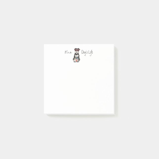 Summer Miniature Schnauzer Post-it Notes (Front)
