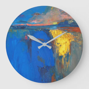 summer, minimalist, abstract large clock