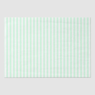Summer Mint Pale Green Mint & White Stripe Tissue Paper