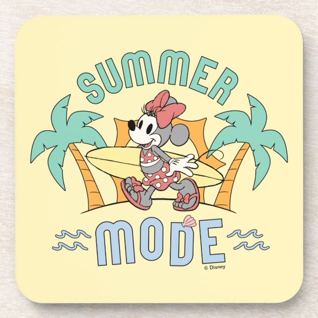 Summer Mode Minnie Mouse Coaster (Front)