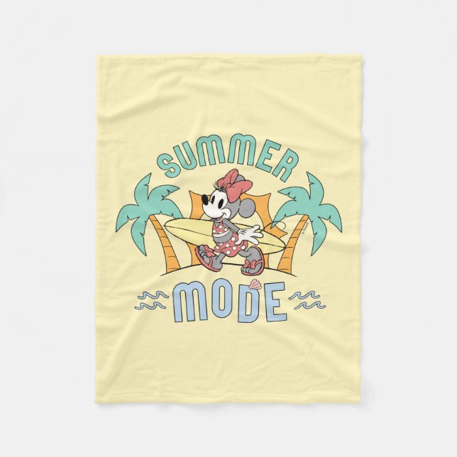 Summer Mode Minnie Mouse Fleece Blanket (Front)