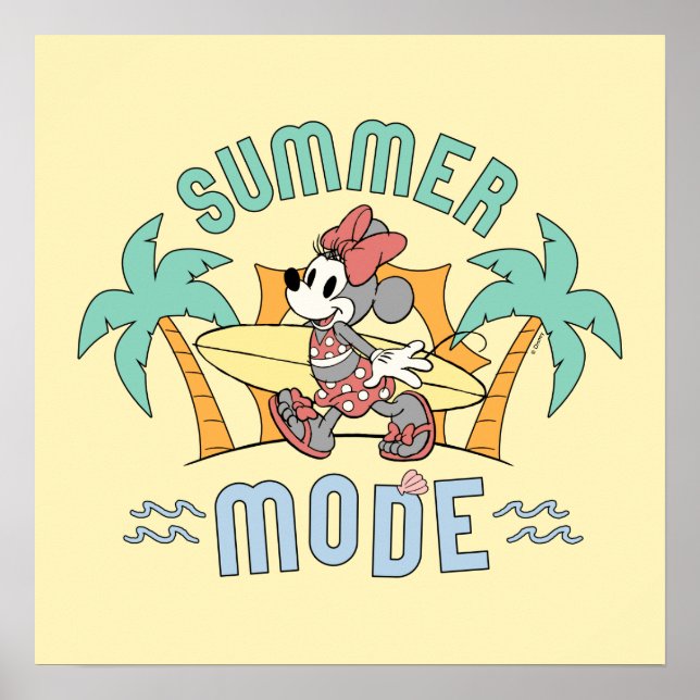 Summer Mode Minnie Mouse Poster (Front)