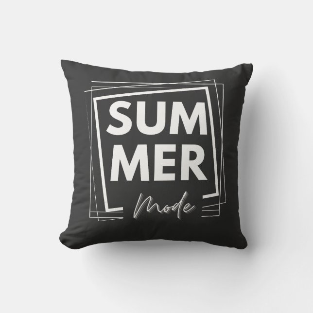 summer mode throw pillow (Front)