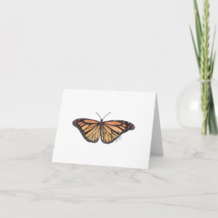 Summer Monarch Butterfly Folded Note Card