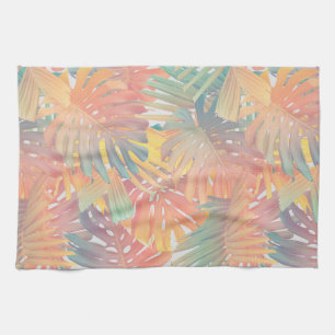 Summer Monstera Palm Jungle 1 Kitchen Towel