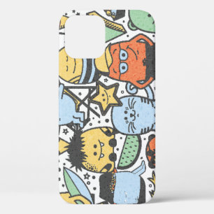 Summer monsters, colourful seamless pattern iPhone 12 case