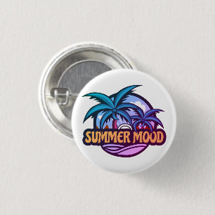 Summer Mood 1 Inch Round Button