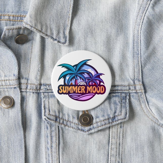 Summer Mood 3 Inch Round Button (In Situ)