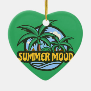 Summer Mood Ceramic Ornament