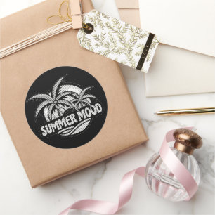 Summer Mood Classic Round Sticker