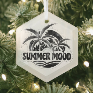 Summer Mood Glass Ornament