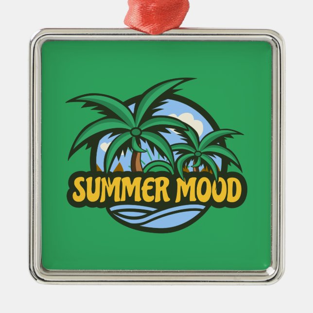 Summer Mood Metal Ornament (Front)