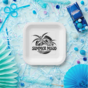 Summer Mood Paper Plate