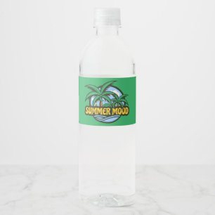 Summer Mood Water Bottle Label