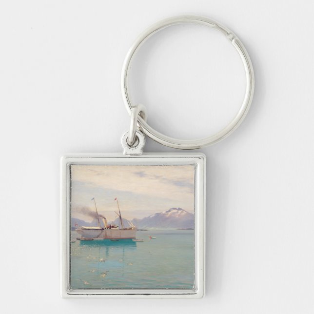 Summer Morning at Molde, 1892 Keychain (Front)