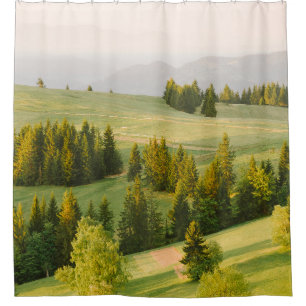 summer mountains green grass and blue sky landscap