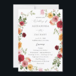 Summer Multi Colour Floral Wedding Program 2<br><div class="desc">Invite your guests into your wedding with your beautiful Wedding ceremony Summer Multi Colour Floral Wedding Ceremony Programs. Made with hand painted pink, orange, and red watercolor florals. Spring Weddings, Boho Weddings, and Summer Weddings are a great fit for this invite. It's easy to create your wedding ceremony program with...</div>
