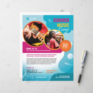 Summer Music Camp Flyer Template