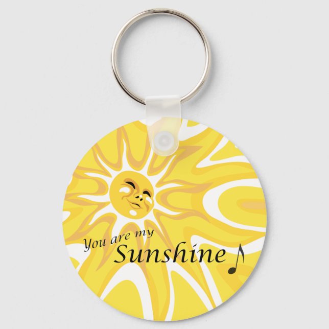 Summer My Sunshine Sun Keychain (Front)