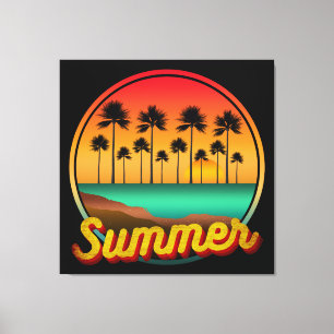 summer nature sunset canvas print