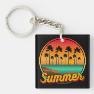 summer nature sunset keychain