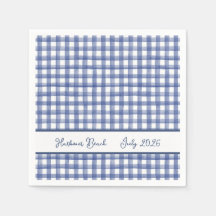 Summer Nautical Blue Gingham, Chequered July 4th