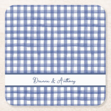 Summer Nautical Blue Gingham, Chequered July 4th