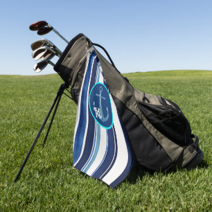 Summer Navy Blue Popular Boat Stripes Collection Golf Towel