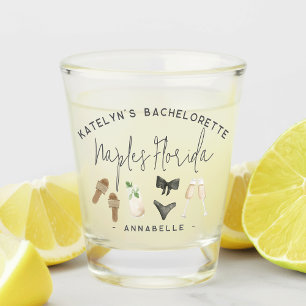 Summer Neutrals Personalized Bachelorette Party Shot Glass