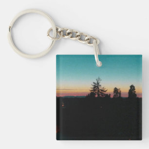 Summer night in the Pacific Northwest Keychain