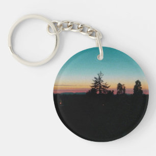Summer night in the Pacific Northwest Keychain