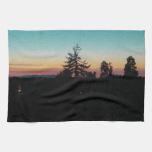 Summer night in the Pacific Northwest Kitchen Towel