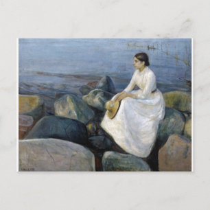 Summer Night. Inger on the Beach by Edvard Munch Postcard