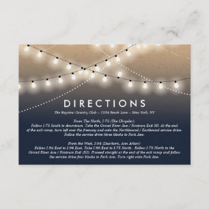 Summer Night Lights Directions Weddings Enclosure Card