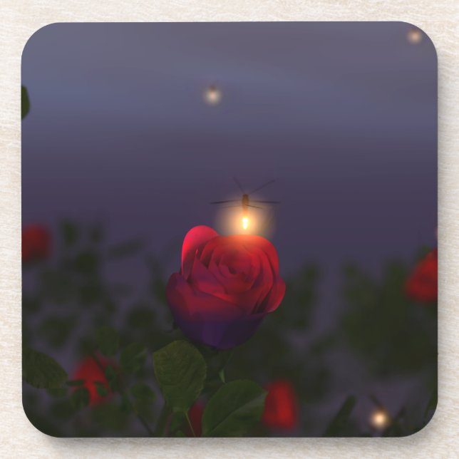 Summer Nightlights Cork Coasters (Front)