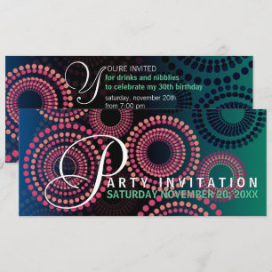 Summer Nights Fireworks Party Invitation