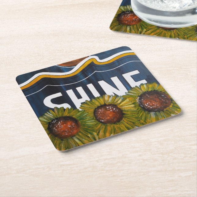 Summer Nights Painting by Alfred Fox Square Paper Coaster (Angled)