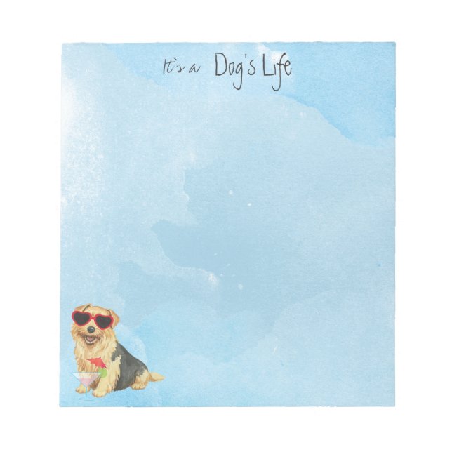 Summer Norfolk Terrier Notepad (Front)