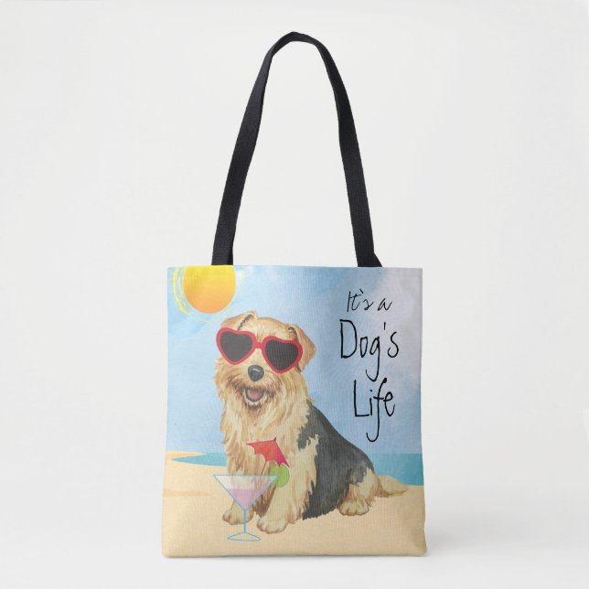 Summer Norfolk Terrier Tote Bag (Front)