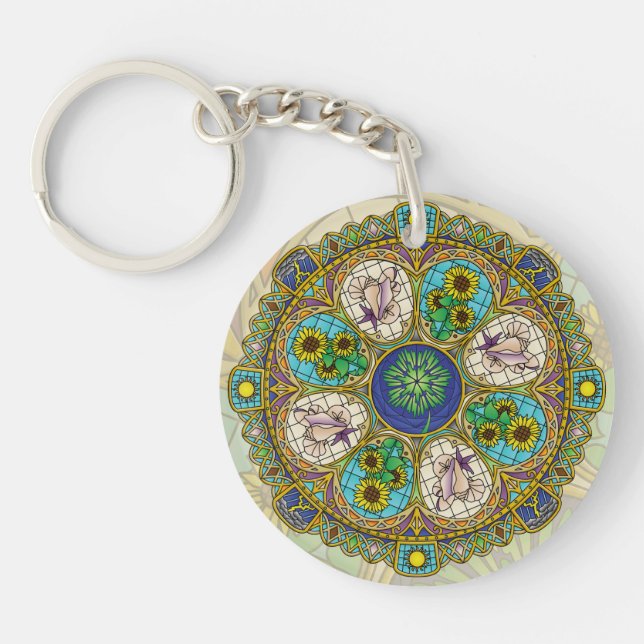 Summer Nouveau Acrylic Keychain (Front)