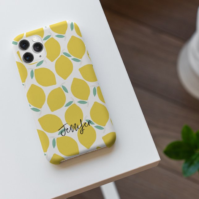 Summer Novelty Lemon-Patterned Personalized iPhone Case (Creator Uploaded)