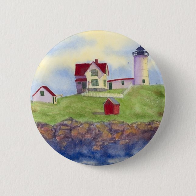 summer nubble 2 inch round button (Front)