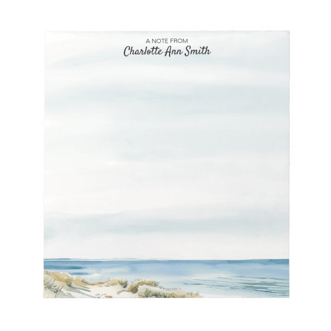 Summer Ocean Beach Square Notepad Gift (Front)