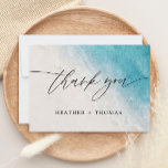 Summer Ocean Beach Wedding Thank You Card<br><div class="desc">Summer Ocean Beach Wedding Thank You Cards</div>