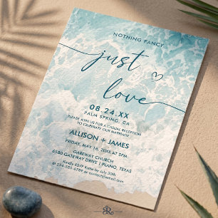 Summer Ocean Blue Beach Elegance Invitation
